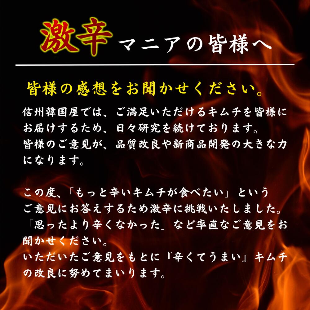 激辛キムチ 1kg | キムフーズ 信州韓国屋
